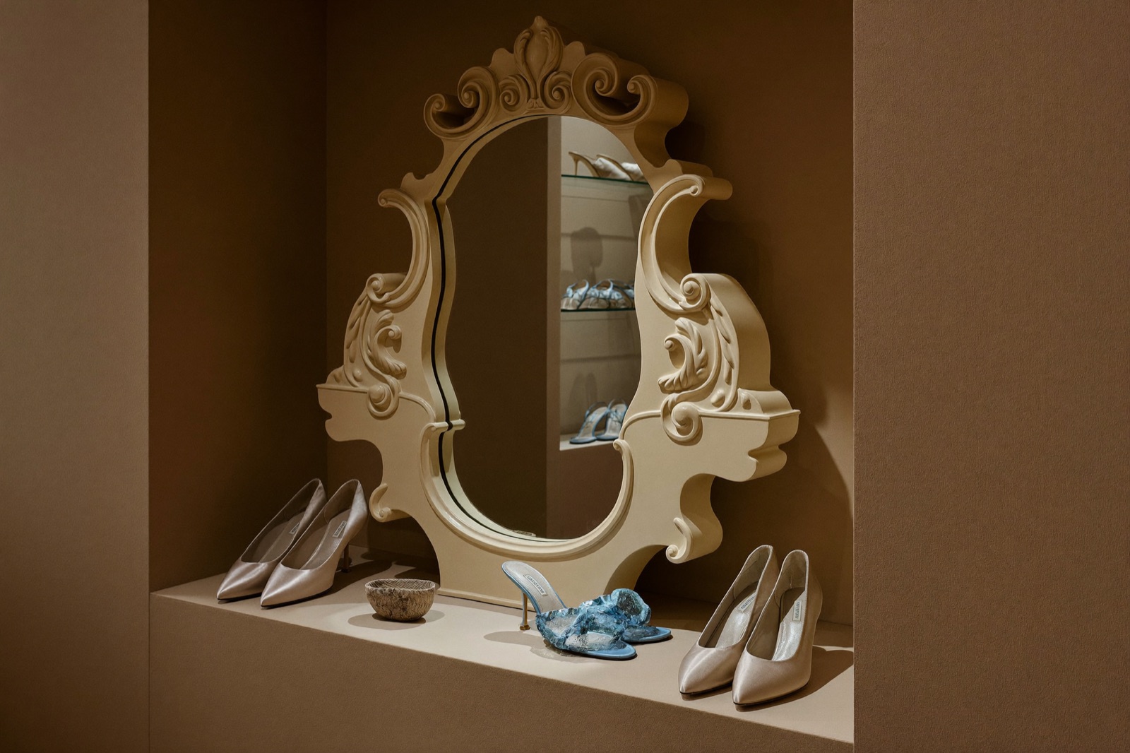 A bridal boutique atelier detail